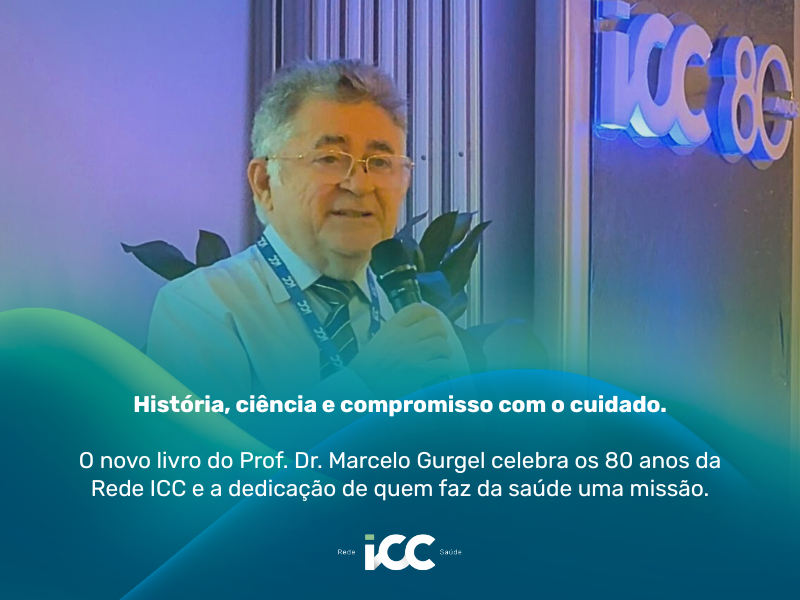 Dr. Marcelo Gurgel no lançamento de seu livro “Instituto do Câncer do Ceará: Jubileu de Carvalho”