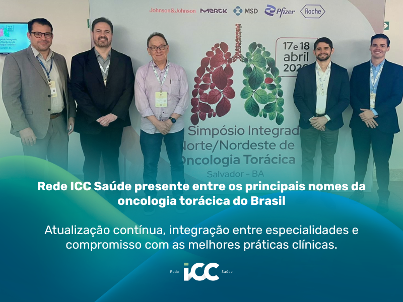 Equipe da Rede ICC Saúde no simpósio de oncologia torácica em Salvador