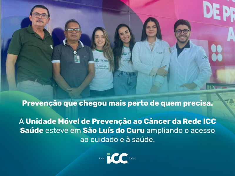 Unidade Móvel de Prevenção ao Câncer da Rede ICC Saúde durante ação em São Luís do Curu