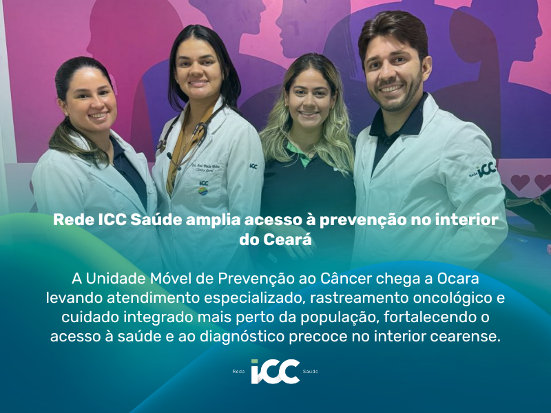 Unidade Móvel de Prevenção ao Câncer da Rede ICC Saúde durante ação em Ocara